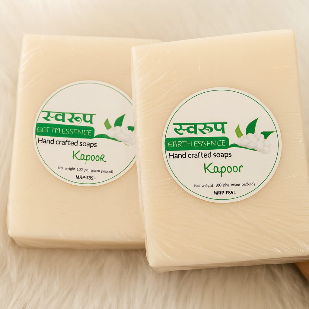 Kapoor soap with bhimseni camphor for oily skin cleansing and traditional negativity removal.