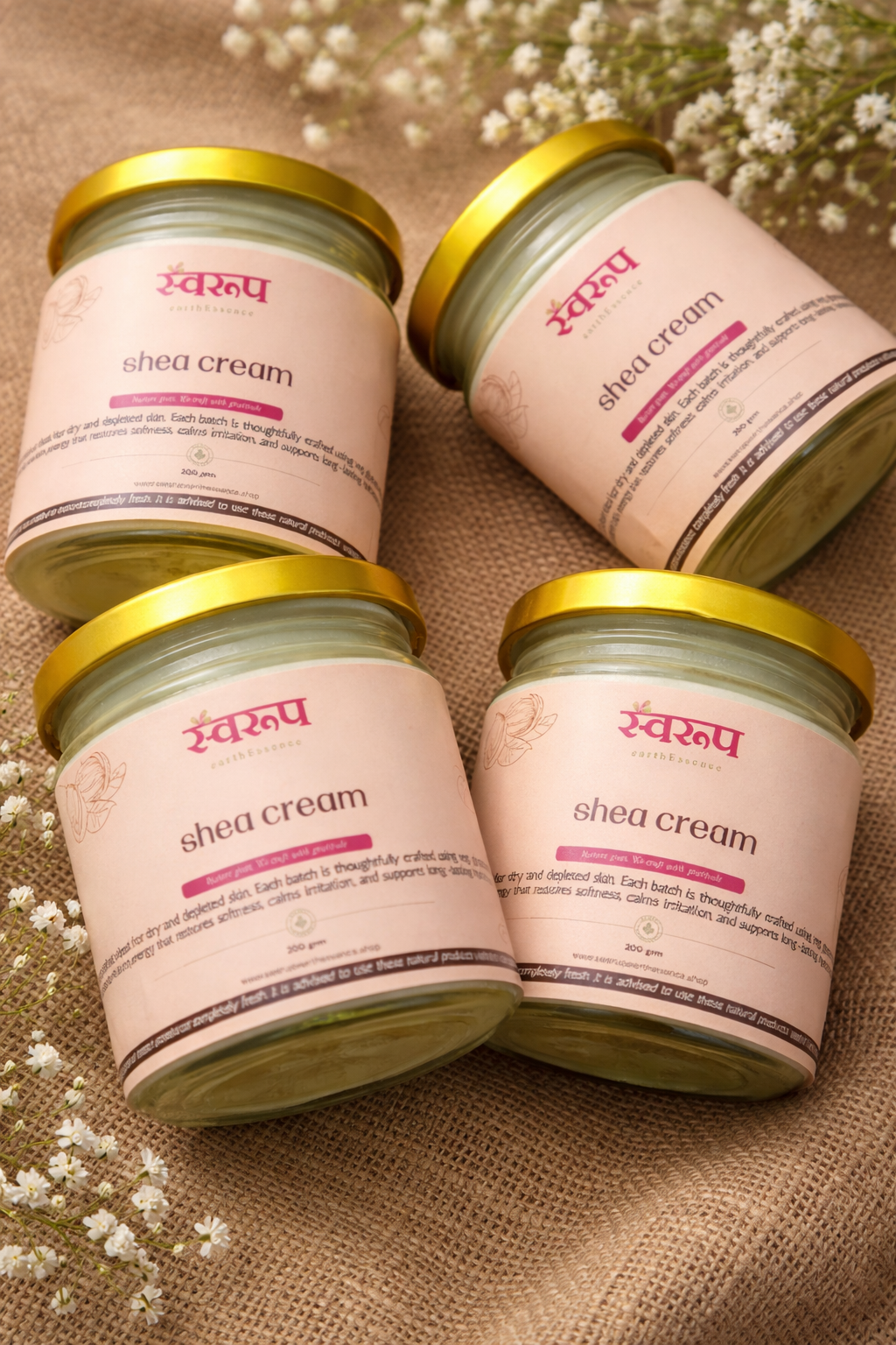 Winter skin repair cream with pure raw shea butter