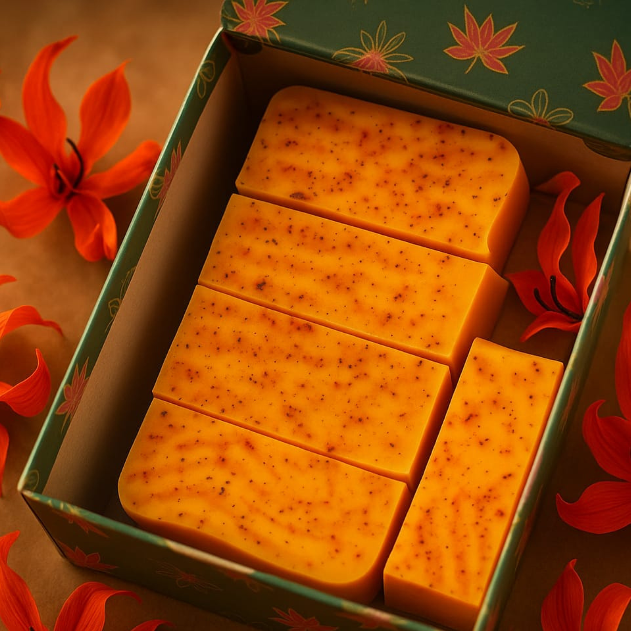 Palash natural handmade soap for all skin types with aloe vera gel and herbal extracts.